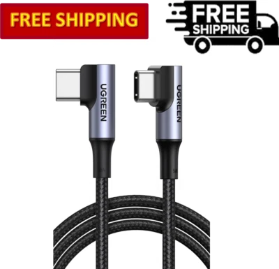 UGREEN 100W USB C to USB C 90 Degree Fast Charging Cable All USB C Phone/Devices - Image 1 of 4