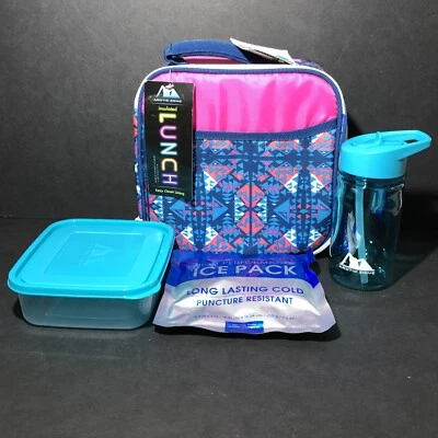 Arctic Zone 8 1/2” Aislado 4 piezas Fiambrera Bolso Estampado Geométrico ¡Regreso a la Escuela! Foto 1 de 4