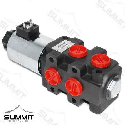 Hydraulic Solenoid Selector / Diverter Valve, 30 GPM, #10 SAE Ports - Image 1 of 4