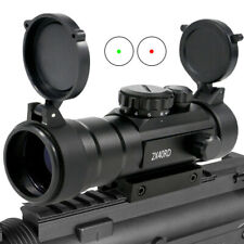 2X40 Tactical Optics Riflescope Red Green Dot Sight Scope 11/20mm Rail hunting #