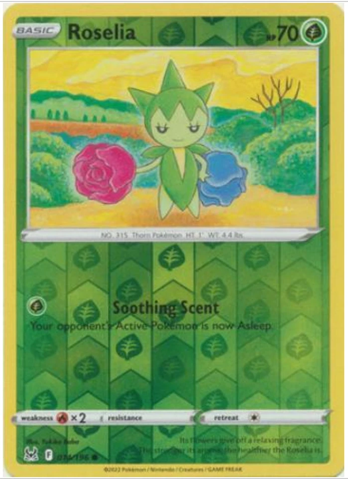Roselia - 014/196 - Reverse Holo - Pokemon - Lost Origins - NM/M - New - Image 1 of 1