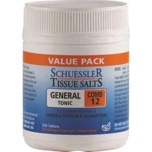 Schuessler Tissue Salts Comb 12 - 250 Tablets General Tonic - Picture 1 of 1