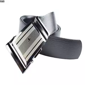 new mens leather belt new look elegant boyfriend jeans trousers buckle leather a - Picture 1 of 3