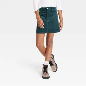 QB) Falda de pana para niñas - Clase de arte verde azulado S 6/6X - Imagen 1 de 1