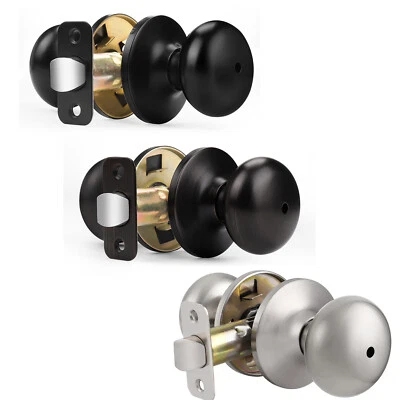 Juego de perillas de puerta redondas Probrico entrada/privacidad/pasaje/maniquí ajuste respaldo Foto 1 de 4