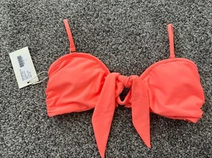 NWT New Women's Ramy Brook Orange / Pink Bikini Swim Top Size S Small - Picture 1 of 4