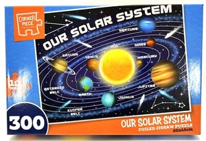 Corner Piece Puzzles 300 Piece Foiled Jigsaw Puzzle Our Solar System New Unused - Picture 1 of 8
