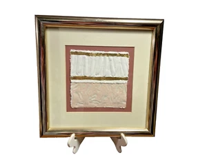 Ann Dergara Multi-Media 1980's Abstract Orig. Framed Title "La Petite" 118/500 - Picture 1 of 11