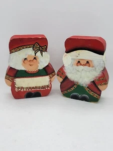 Mr. And Mrs. Santa Clause Wood Hand Painted Set - Picture 1 of 5