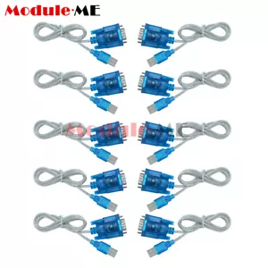 10PCS USB to RS232 Serial Port 9 Pin DB9 Cable Serial COM Port Adapter Convertor - Picture 1 of 7