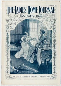 LADIES HOME JOURNAL MAGAZINE JANUARY 1896 36pgs PEARLINE AD LINDSAY CVR M222 - Picture 1 of 10