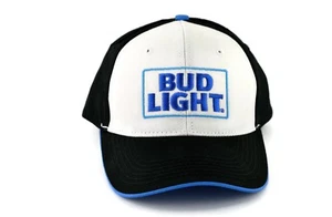 Bud Light Snap Back Hat Cap Embroidered Mens Black Blue White One Size Cotton - Imagen 1 de 12