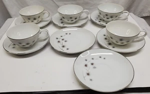 (5) Creativo - Platinum Star Burst - China fina - Japón, platillo/platos de té - 2 extra - Imagen 1 de 15
