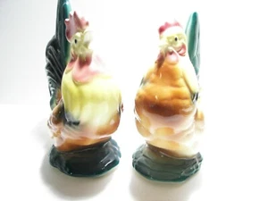 Vintage 50's ~ Royal Copley ~ Hen & Rooster Figurines 8” Pair - Picture 1 of 8