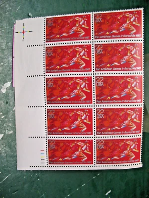 PAN AMERICAN  GAMES INDIANAPOLIS 1987  SHEET OF 10  # 11111 - Image 1 of 2