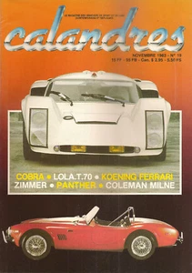 CALANDRES 19 1983 PANTHER KALLISTA ZIMMER GOLDEN SPIRIT BB 512 KOENIG 450SEL 6.9 - Imagen 1 de 1