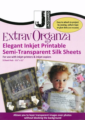 Jacquard Extravorganza Inkjet Seide Stoff Blätter - 5er Pack (normalerweise £20,75)