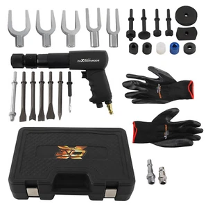 Complete Air Hammer Tool Kit Professional Grade with Case 2100BPM 90PSI - Picture 1 of 11