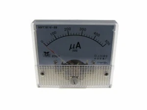 Panel de aguja analógico DC 0-500uA amperímetro de corriente CC 85C1 - Imagen 1 de 2