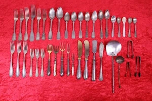 40 tlg. Besteck Messer Gabel Löffel Versilbert Teilvergoldet 750er 800er Alpacca - Bild 1 von 2