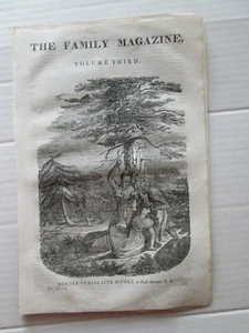 (1) EARLY 1800s ILLUSTRATION "THE FAMILY MAGAZINE", "MURDER OF MISS JANE M'CREA" - Picture 1 of 3