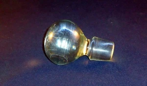 Vintage Heavy Clear Glass Stopper - Approximately 1 5/16" Diameter - Picture 1 of 3
