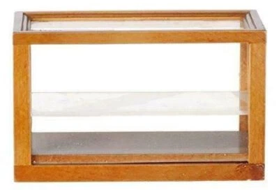 Casa Delle Bambole In Noce Vetrina Per Negozio Mobile Miniatura - Immagine 1 di 4