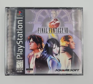 Final Fantasy VIII 8 PS1 PlayStation 1 Completo CIB Etiqueta Negra - Imagen 1 de 6