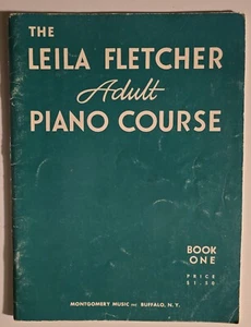 LEILA FLETCHER Adult Vintage Piano COURSE Book ONE 1959 VTG. Green Cover Retro - Picture 1 of 17