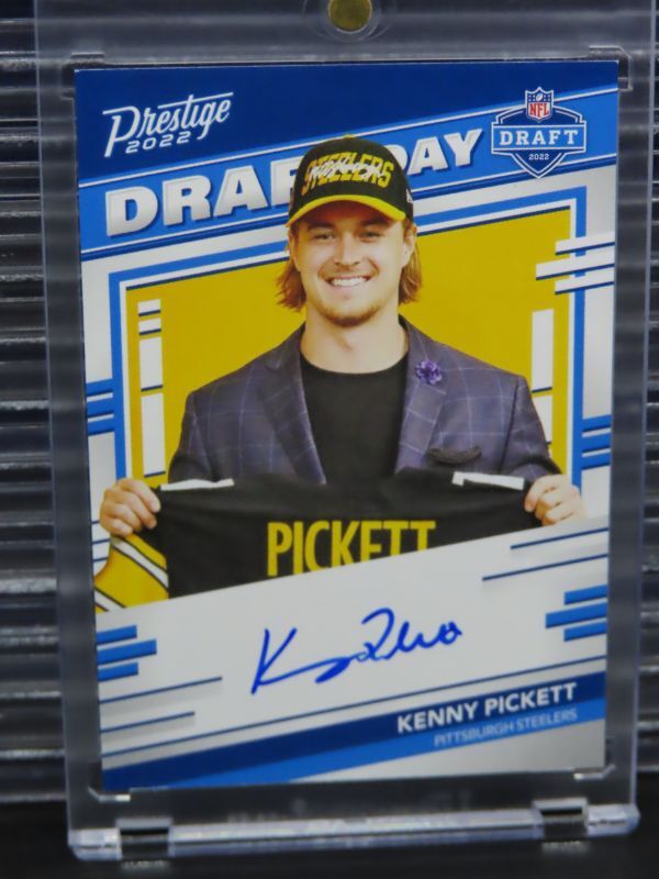 2022 Prestige Kenny Pickett Draft Day Signatures Rookie Auto RC #DDS-KP Steelers