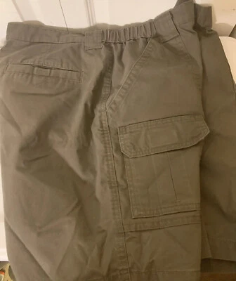 Pantalones Cortos Carga Savane Para Hombre Talla 40 Verde Algodón Sarga Cintura Elástica Foto 1 de 4