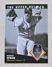 WARREN SPAHN MILWAUKEE BRAVES 1994 UPPER DECK ALL-TIME HEROES #90 CARD