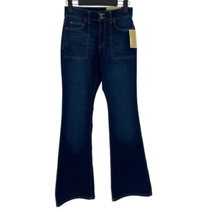 Michael Michael Kors Selma Flare Higher Rise Jeans Dark Wash Neu mit Etikett Damen 4 - Bild 1 von 8