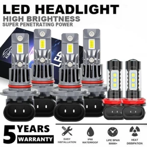 For Mitsubishi Outlander ES Sport Utility 07-13 LED Headlight Bulbs Fog 6x 6500K - Picture 1 of 20