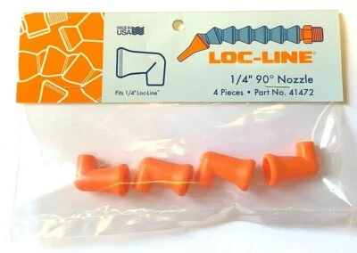 LOC-LINE LOC LINE #41472 1/4" 90DEG NOZZLE 4PC PACK -NEW COOLANT HOSE
