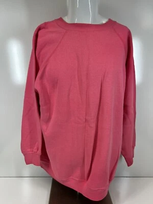 Hanes Her Way Womens Pink Pullover Crew Neck Sweater Size 3XL 50/50 Cotton - Image 1 of 4