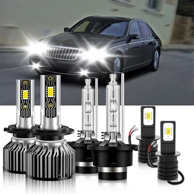 Para Maybach 57 2003-2012 Bombilla Faro LED HID Luz Alta Baja + Kit Luz Antiniebla Foto 1 de 4
