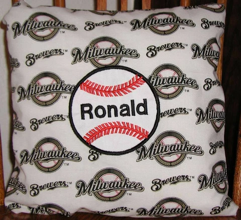 Milwaukee Brewers Baseball Personalized Pillow Cover