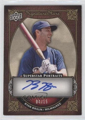 Upper Deck Signature Stars Superstar Portraits 2009/15 Ryan Braun #SP-4 automático Foto 1 de 2