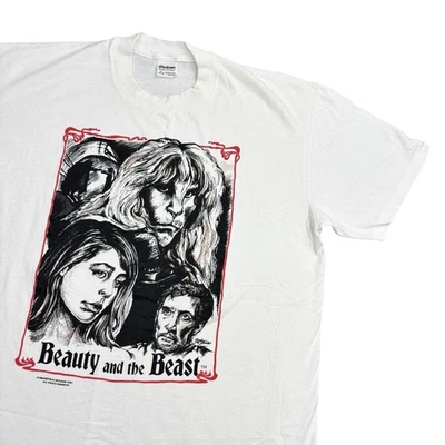 Vintage 80s Beauty And The Beast T-Shirt Men’s XL TV Show Promo CBS Fantasy - Image 1 of 4