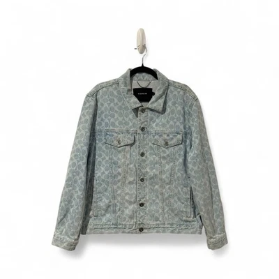 Coach Restored Signature Denim Jacket in Light Blue Monogram Size 52 - Image 1 of 4