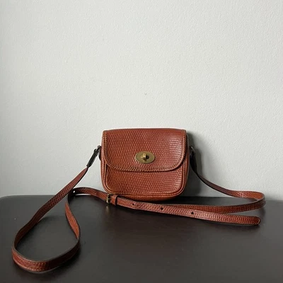 Bolso Bandolera Vintage Mulberry Cuero Parche Marrón Inglaterra Riri Pequeño Foto 1 de 4