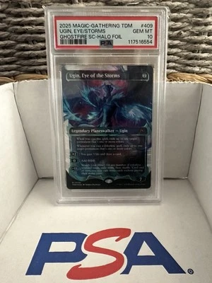 2025 MTG TARKIR: DRAGONSTORM UGIN, EYE OF THE STORMS SC HALO FOIL PSA 10 - Image 1 of 2