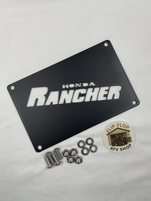 Honda Rancher Left Fender Warning Label Delete Plate - Image 1 of 2