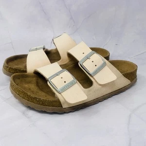 Sandalias Birkenstock Rosa Arizona Doble Hebilla Cuero Para Mujer Talla 38 EE. UU. 7 M - Imagen 1 de 11