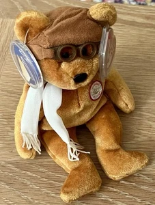 TY Beanie Babies - BEARON. Lanzamiento conmemorativo de Midwest Airlines marrón. - Imagen 1 de 3