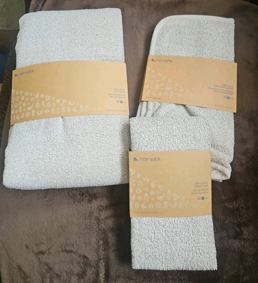 Juego de toallas ultra felpa en avena jaspeada Foto 1 de 1