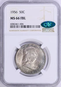 1956 Franklin Half NGC MS66 FBL CAC - Picture 1 of 3