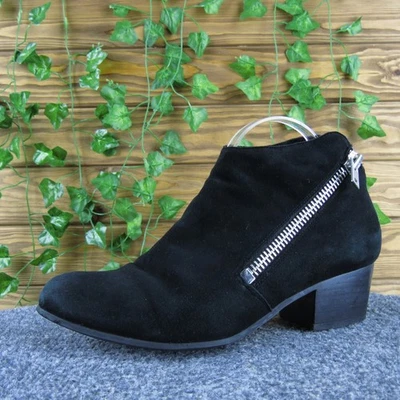 Vaneli Botines de Gamuza Negros con Cremallera Lateral Tacón Bajo Bloque Zapatos para Mujer 10M Foto 1 de 4