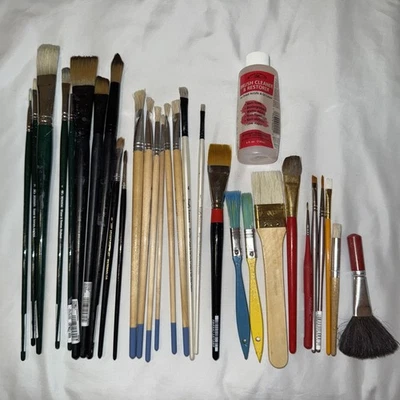 Lotes de 29 pincéis de arte profissionais e limpador de pincéis - Imagem 1 de 4